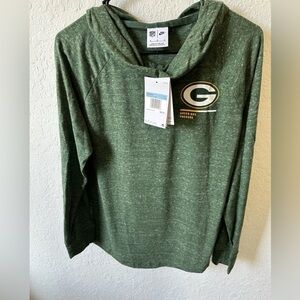 Women’s Medium Green Bay Packers NIKE Heathered Green Light Hoodie 🧀 🔥 NWT